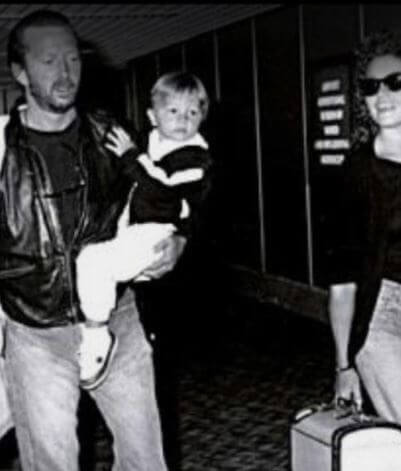 Lory Del Santo with her ex-partner Eric Clapton and child Conor.